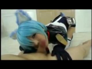 japanese cosplay kitty gets dick